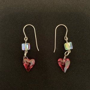 Crystal Heart Earrings